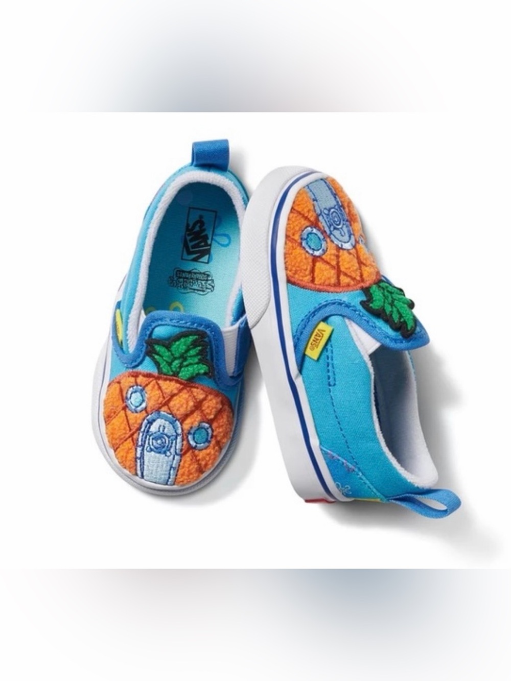 ✨ Vans SpongeBob Toddler Size 9.5 Slip On Shoes Pineapple House Sneakers‎ ✨
